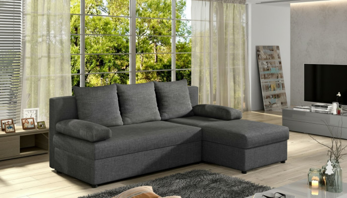 Modern sofa bed couch upholstery corner sofa set with bed function textile leather