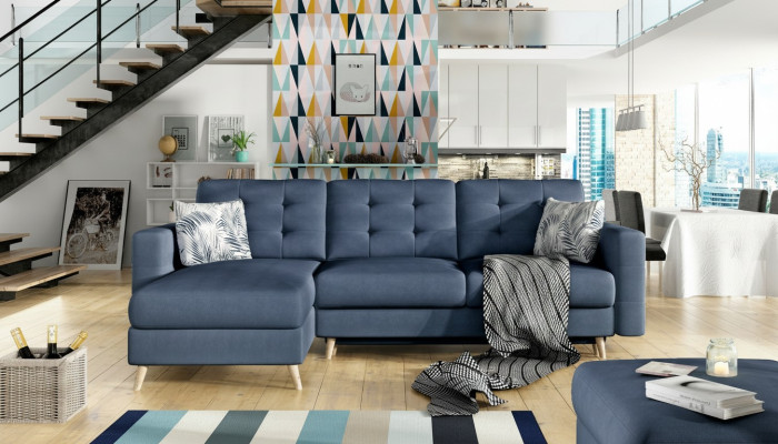 Design corner sofa, sleeper sofa, bed function, couch, textile, leather, upholstery sofas, new