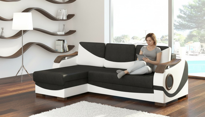 Sofa bed function, functional sleeper sofa, corner sofa, textile fabric couch upholstery set.