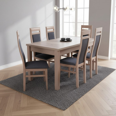 Dining table set table + 6 chairs dining room set wooden table