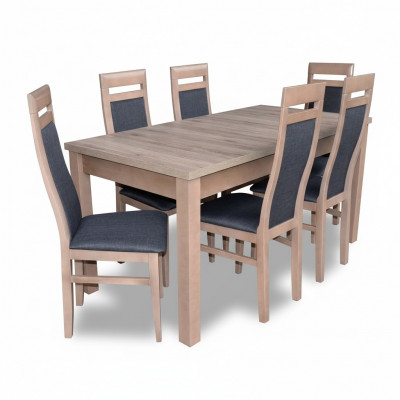 Dining table set table + 6 chairs dining room set wooden table