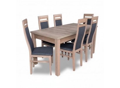 Dining table set table + 6 chairs dining room set wooden table