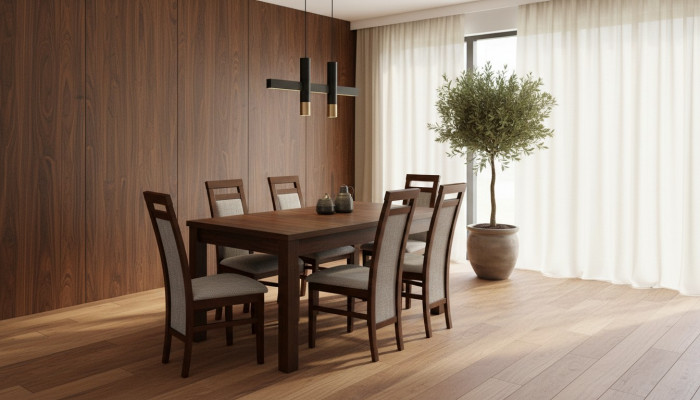 Table + 6 Chairs Design Dining Room Set Chair Set Dining Furniture Tables