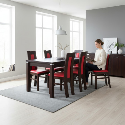 Modern dining room table chair set tables + 6 chairs designer dining set