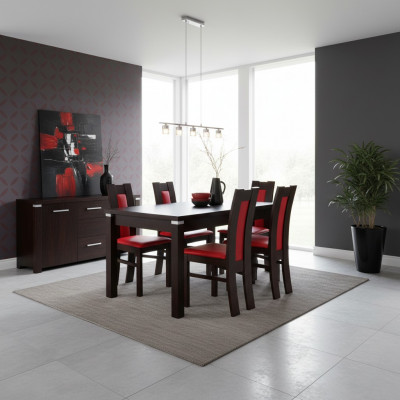 Modern dining room table chair set tables + 6 chairs designer dining set