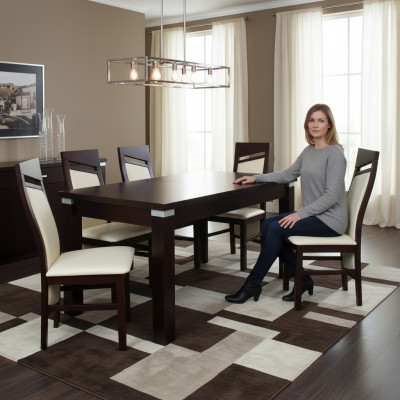 Dining table with 6 chairs seating set table chair set dining room ensembles design.