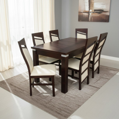 Dining table with 6 chairs seating set table chair set dining room ensembles design.