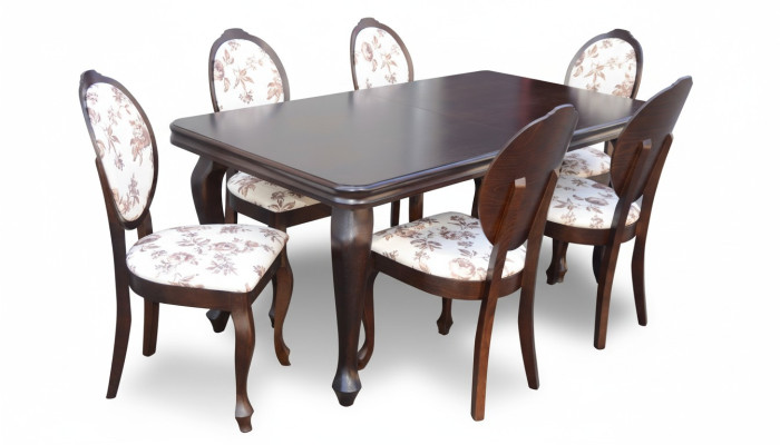 Designer table + 6 chairs set complete living room dining room