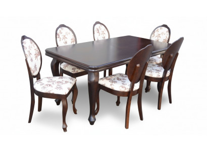 Designer table + 6 chairs set complete living room dining room