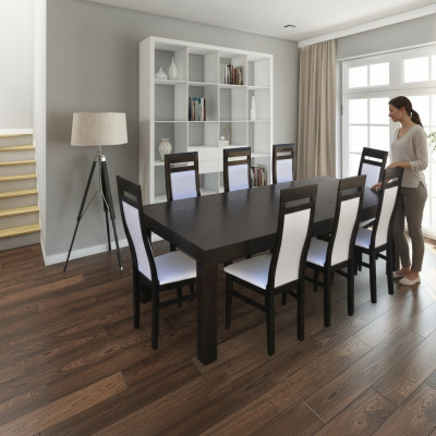XXL conference table with 8 chairs wooden table upholstery set meeting tables