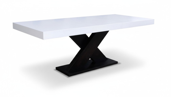 Extendable design wooden table for dining and living room, solid wood tables.