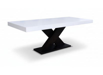 Extendable design wooden table for dining and living room, solid wood tables.