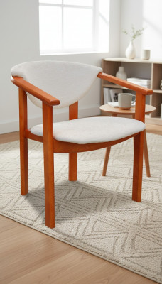 Luxury Design Upholstered Chair Chairs Seat Back Office Dining Room Solid Wood K27 New