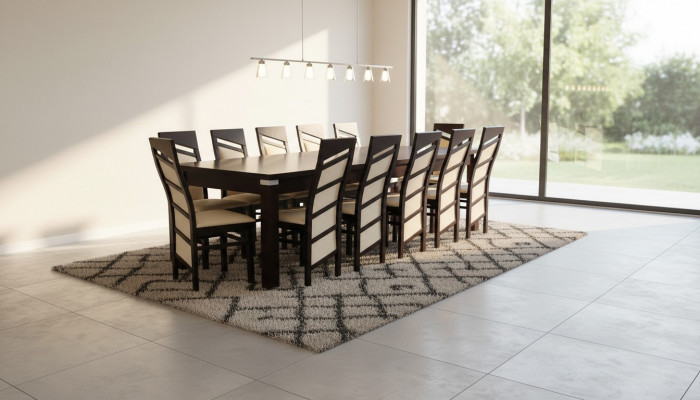 Design dining room set chair set table + 12 chairs dining sets tables wood