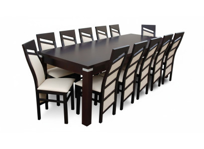 Design dining room set chair set table + 12 chairs dining sets tables wood