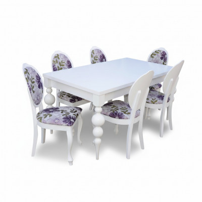 Classic dining table with 6 chairs dining room set chair tables