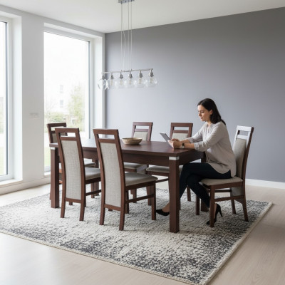 Dining set dining table set dining room table wood 6x chairs chair