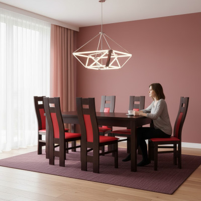 Dining table with 6 chairs set dining room living room suite