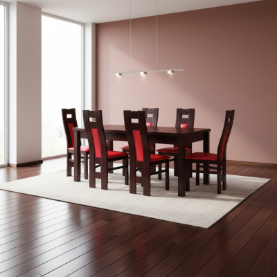 Dining table with 6 chairs set dining room living room suite