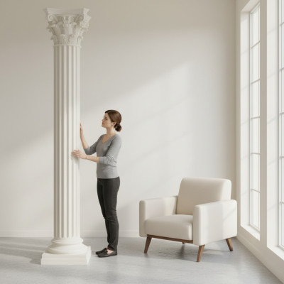 Design column pillar antique decorative column pillar flower column stand pedestal new 224cm