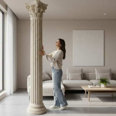 Design column antique decorative column pillar flower column stand pedestal new 228cm