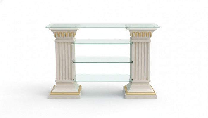 Design showcase cabinet glass column display shelves TV cabinet living room 1871 new