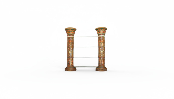 Regal Glass Display Case Egyptian Shelves Display Cabinets XXL Columns 180cm Column Egypt New