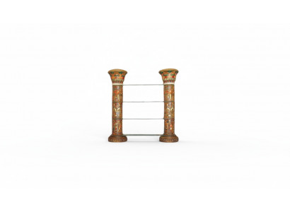 Regal Glass Display Case Egyptian Shelves Display Cabinets XXL Columns 180cm Column Egypt New