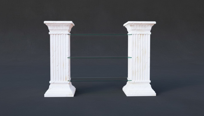 Design Showcase Shelf Glass Column Display Shelves TV Cabinet Living Room 1842 New