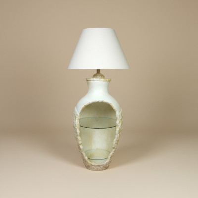 Design Floor Lamp Vase XXL 138cm Stand Lamp Shelf Lighted Showcase