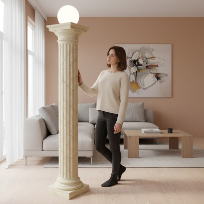 Design column lamp, lamp, light fixture, lampshade, decorative lamp, column, floor lamp 6855 new