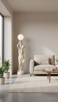 Antique style life-size figure with lighting floor lamp lamp standing lamp