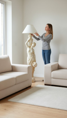 Living room floor lamp floor lights XXL design lamp figure sculpture new