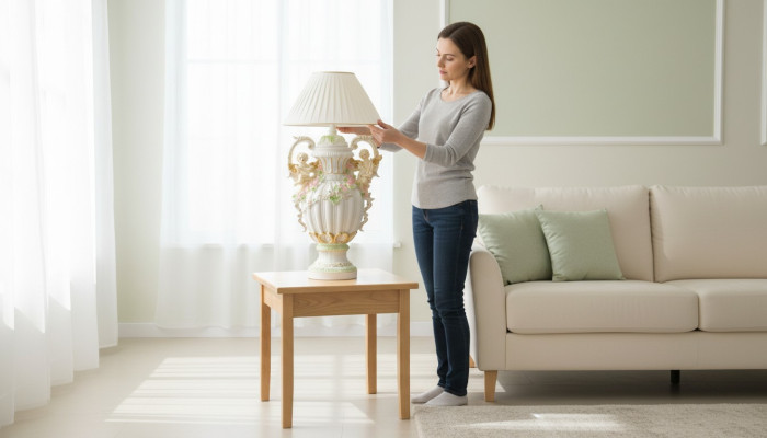 XXL 100cm Table Lamp Light Nightstand Lamps Lights Floor Lamp Stand New