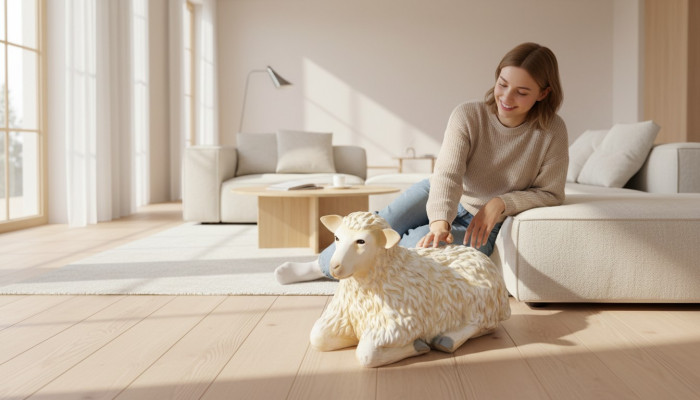 Design sheep lying figure statue sculpture figures sculptures decoration new 3036