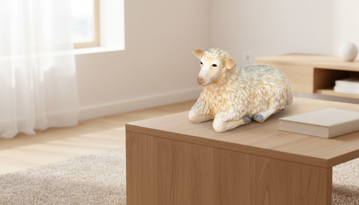 Design sheep lying figure statue sculpture figures sculptures decoration new 3036