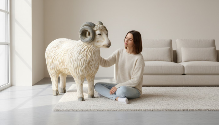 Design Ram Figure Statue Sculpture Figures Sculptures Decoration Decor New 3039