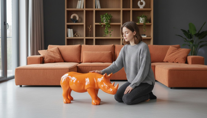 Design rhinoceros figurine statue sculpture figures sculptures decoration decor 3087 new