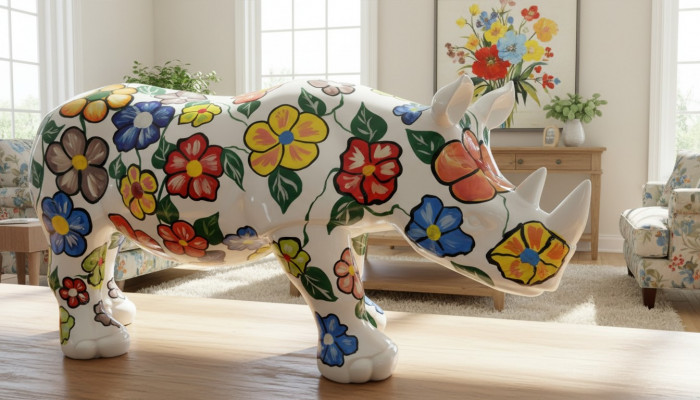 Design rhinoceros figure statue sculpture figures sculptures decoration decor 3096 new