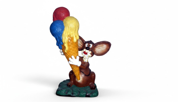 Design mouse with ice figure statue sculpture figures sculptures decoration ice cream parlor