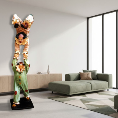 Design Clown-Acrobat Figurine Statue Sculpture Figuren Sculptures Decoration 5020