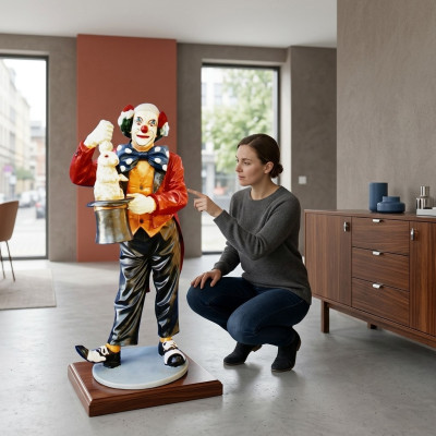 Design Clown Magician Figure Statue Sculpture Figures Sculptures Decoration Deco 5027