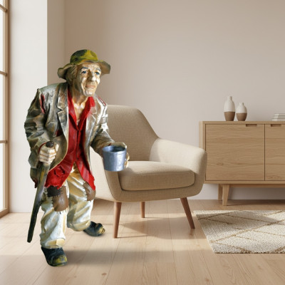 Design Beggar Figure Statue Sculpture Figures Sculptures Decoration Decor 5623 New