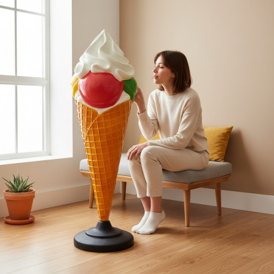 Design ice cream parlor stand figure statue sculpture figures sculptures decoration