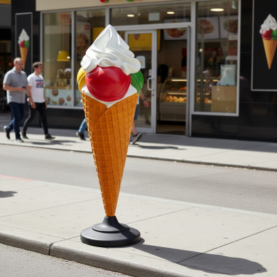 Design ice cream parlor stand figure statue sculpture figures sculptures decoration
