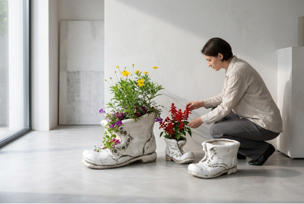 Flower pot planting tub decoration figure nature flower pots garden vases