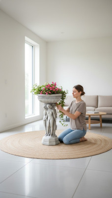 Flower pot, plant nature, tub decoration, figure flower pots, garden vases