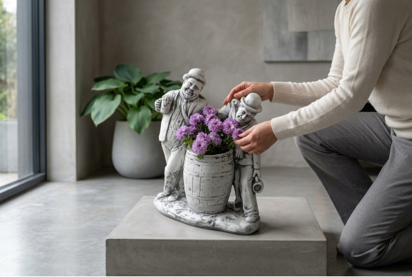 Charlie Chaplin flowerpot planter decoration figure flowerpots