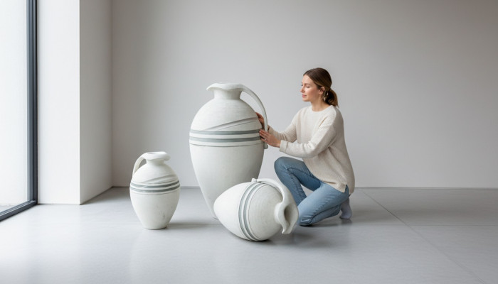 Flower pots, plant containers, natural decoration, figure, garden, flowerpots, vases.
