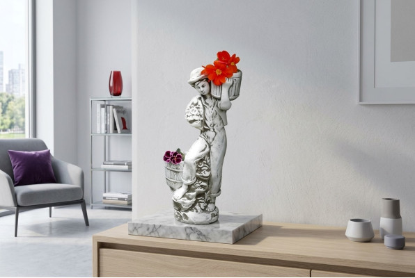 Figurine Planter White Plant Pot Decoration Figurine Flower Pots Garden